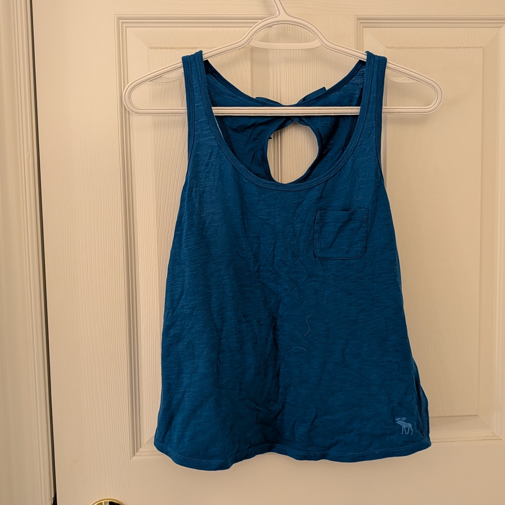 Abercrombie & Fitch Teal Tank Top with Keyhole Back